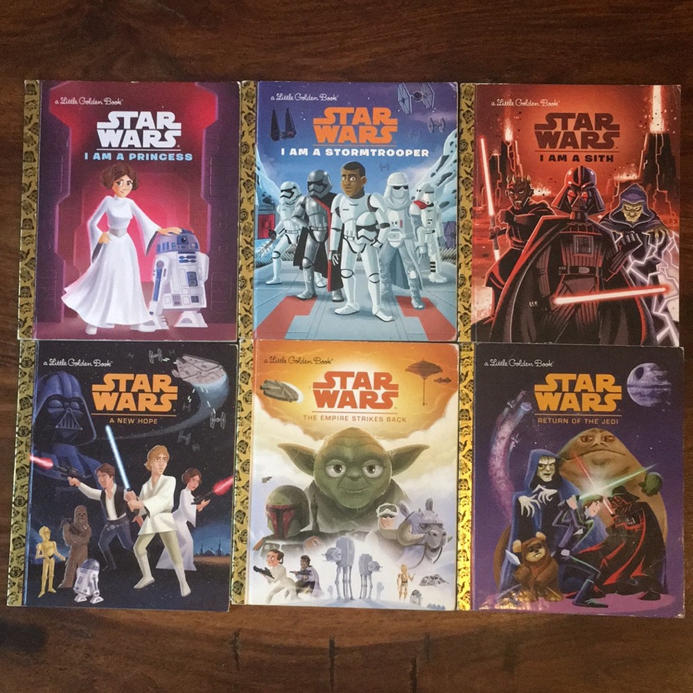 6 Star Wars Little Golden Books: Leah Sith New Hope Jabba Yoda Stormtrooper